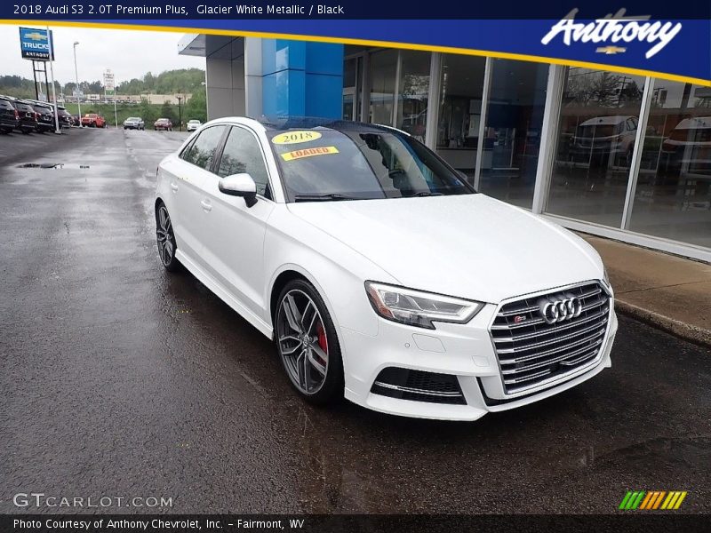 Glacier White Metallic / Black 2018 Audi S3 2.0T Premium Plus