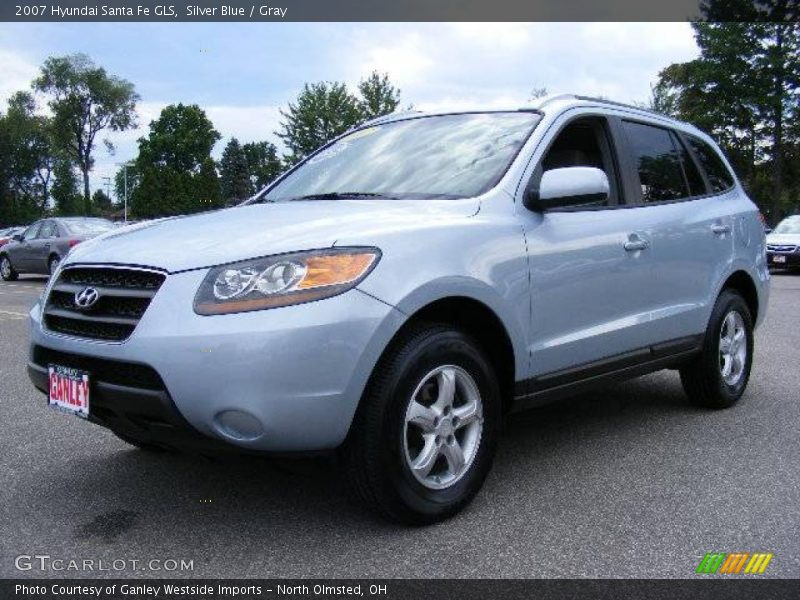 Silver Blue / Gray 2007 Hyundai Santa Fe GLS