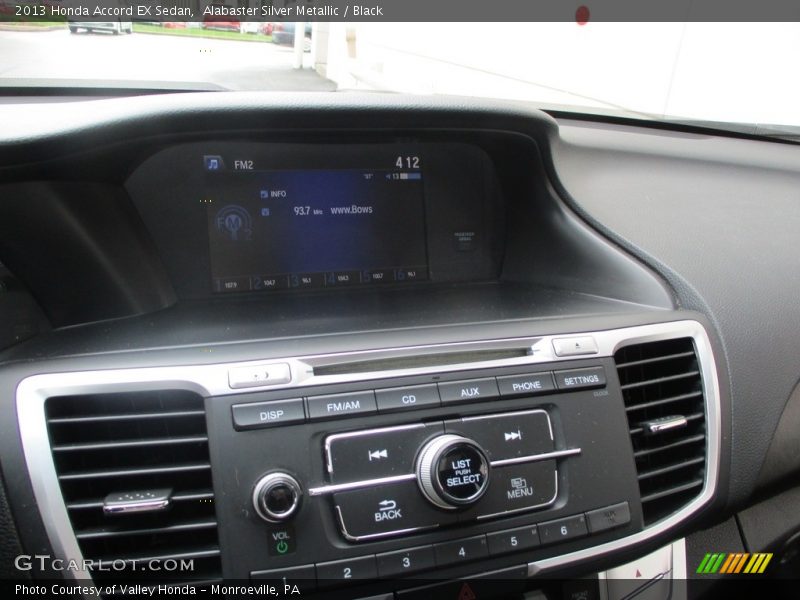 Alabaster Silver Metallic / Black 2013 Honda Accord EX Sedan
