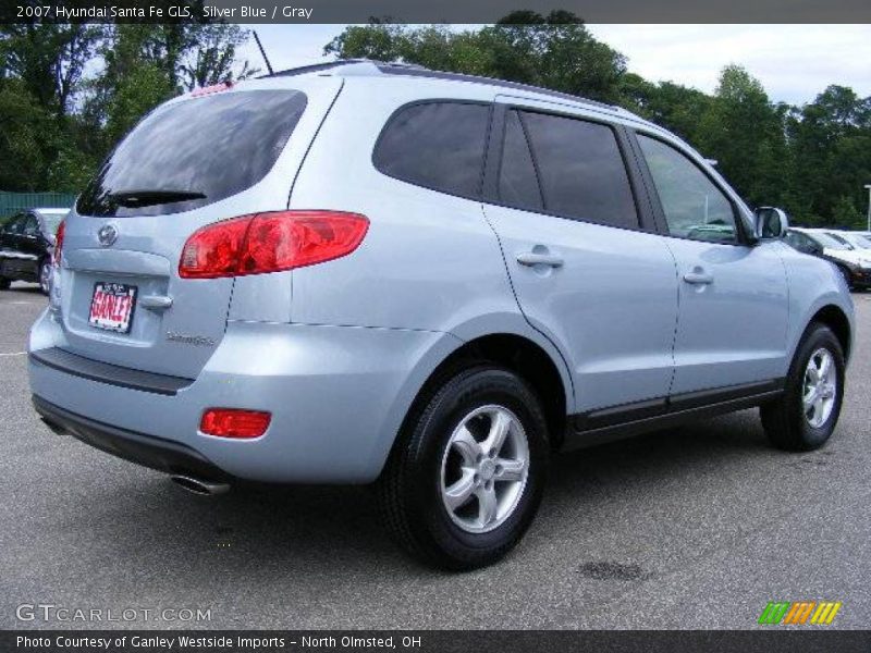 Silver Blue / Gray 2007 Hyundai Santa Fe GLS
