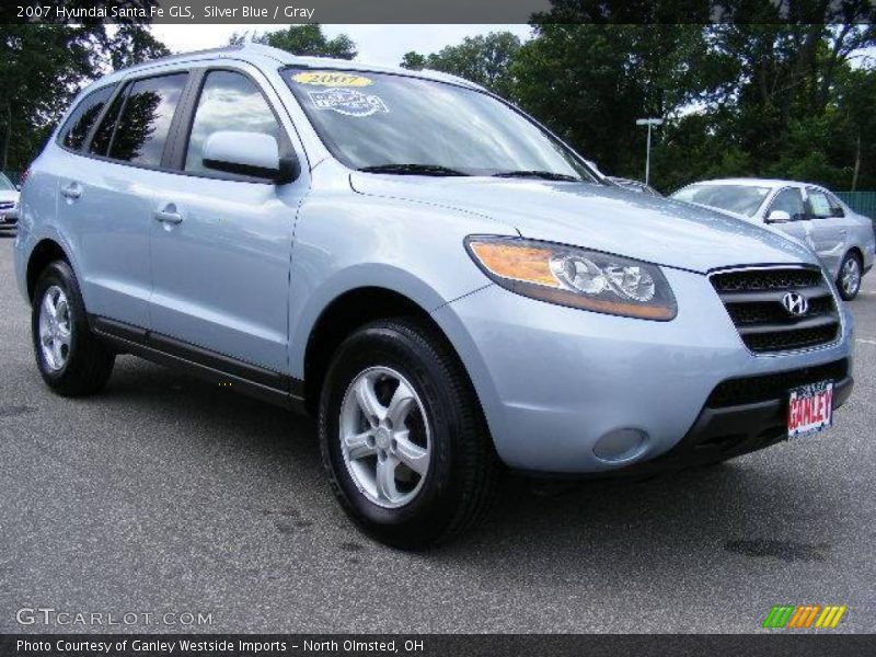 Silver Blue / Gray 2007 Hyundai Santa Fe GLS