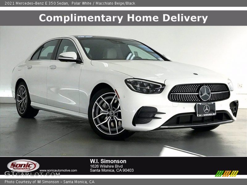 Polar White / Macchiato Beige/Black 2021 Mercedes-Benz E 350 Sedan