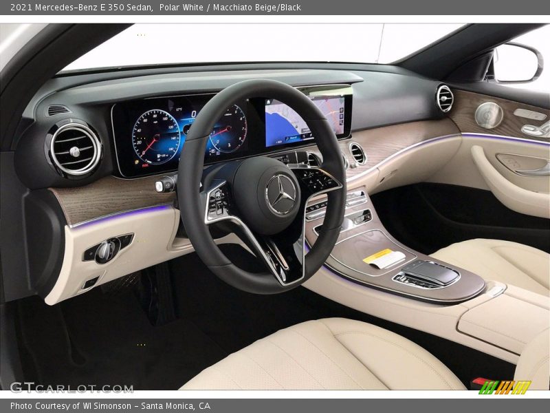 Polar White / Macchiato Beige/Black 2021 Mercedes-Benz E 350 Sedan