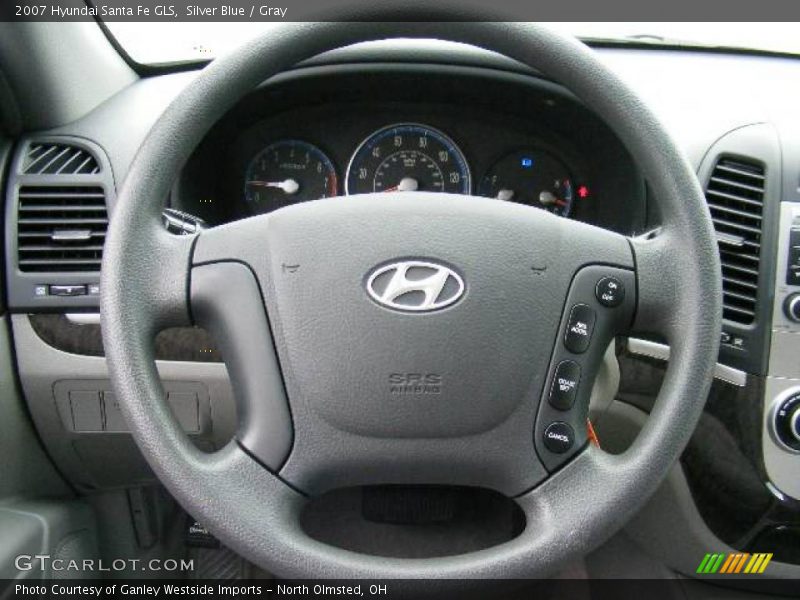 Silver Blue / Gray 2007 Hyundai Santa Fe GLS