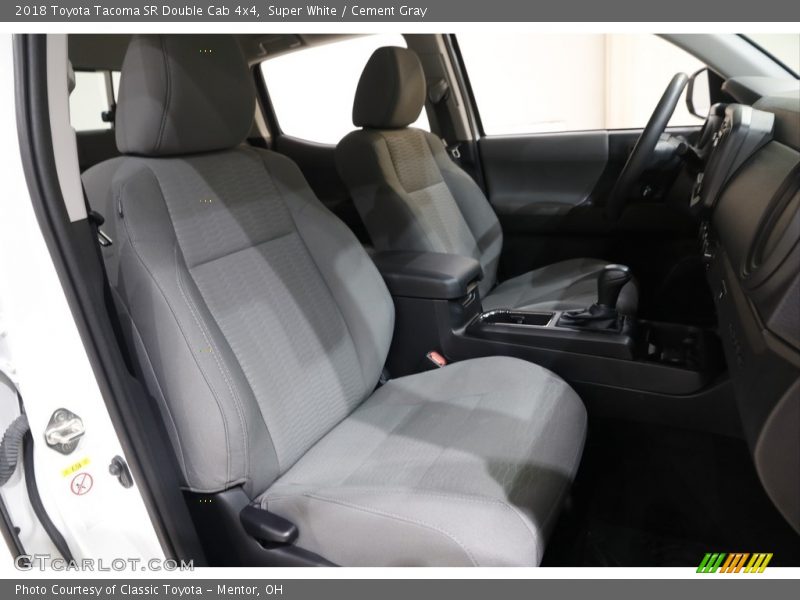 Super White / Cement Gray 2018 Toyota Tacoma SR Double Cab 4x4