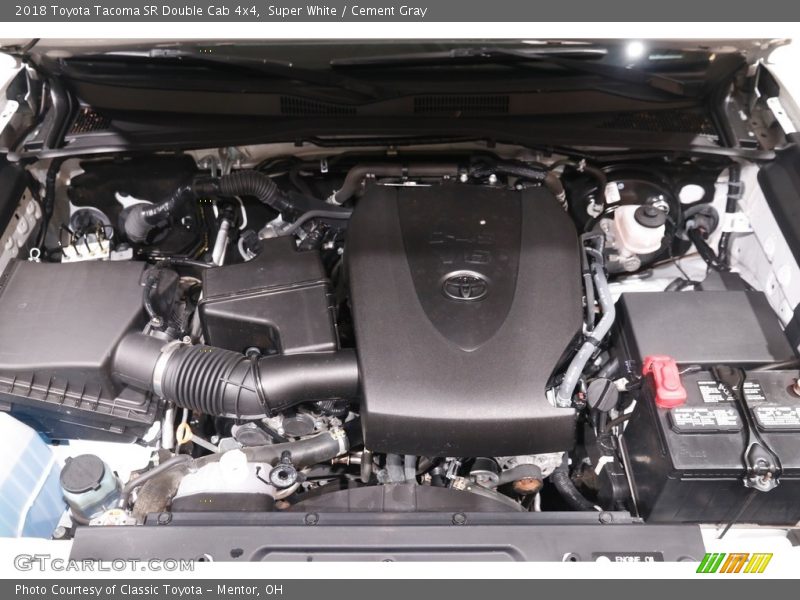 Super White / Cement Gray 2018 Toyota Tacoma SR Double Cab 4x4