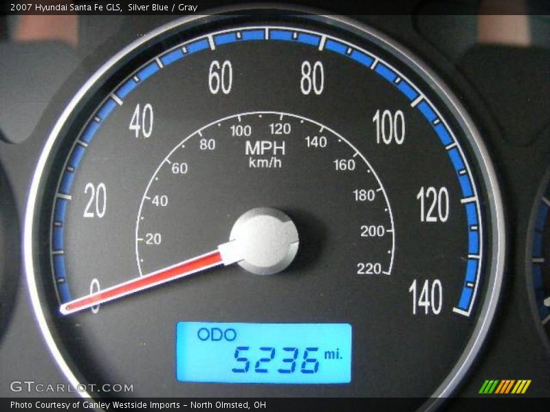 Silver Blue / Gray 2007 Hyundai Santa Fe GLS