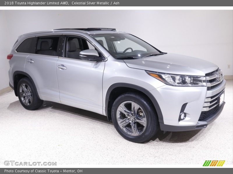 Celestial Silver Metallic / Ash 2018 Toyota Highlander Limited AWD