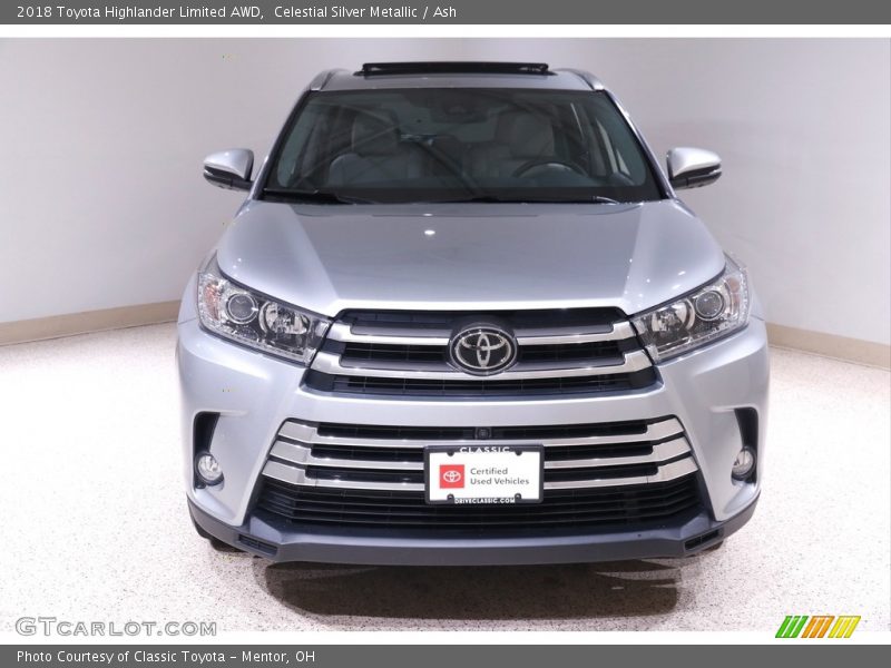 Celestial Silver Metallic / Ash 2018 Toyota Highlander Limited AWD