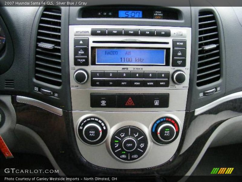 Silver Blue / Gray 2007 Hyundai Santa Fe GLS