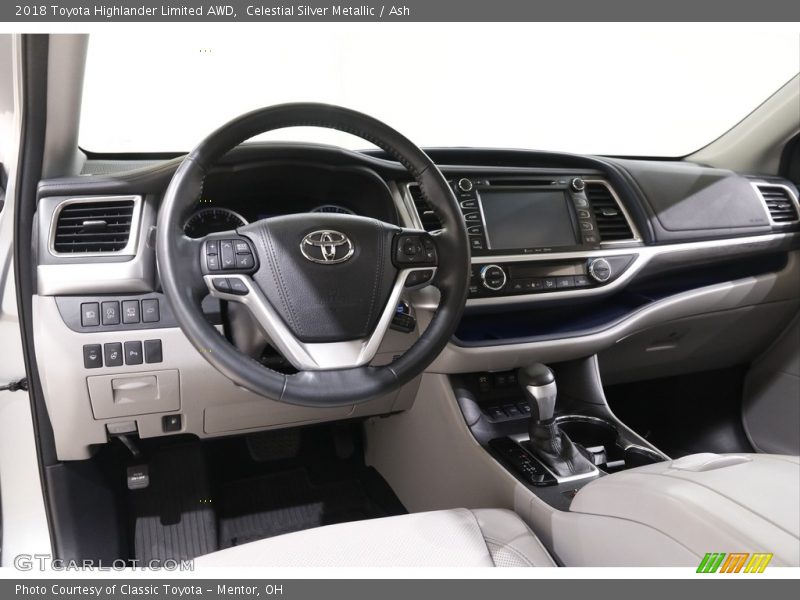 Celestial Silver Metallic / Ash 2018 Toyota Highlander Limited AWD