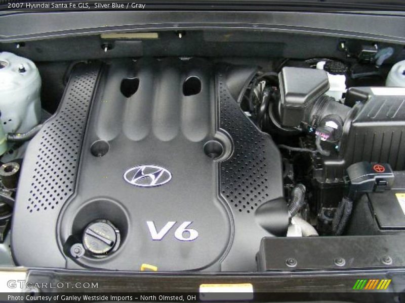 Silver Blue / Gray 2007 Hyundai Santa Fe GLS