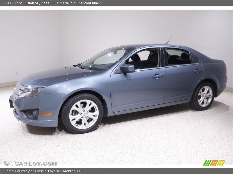 Steel Blue Metallic / Charcoal Black 2012 Ford Fusion SE