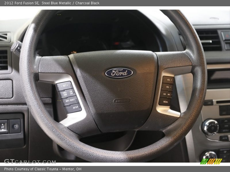Steel Blue Metallic / Charcoal Black 2012 Ford Fusion SE