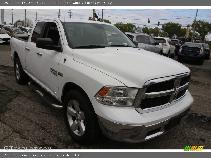 Bright White / Black/Diesel Gray 2014 Ram 1500 SLT Quad Cab 4x4