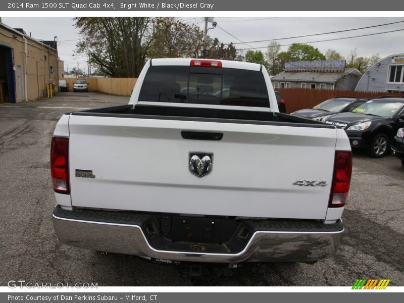 Bright White / Black/Diesel Gray 2014 Ram 1500 SLT Quad Cab 4x4