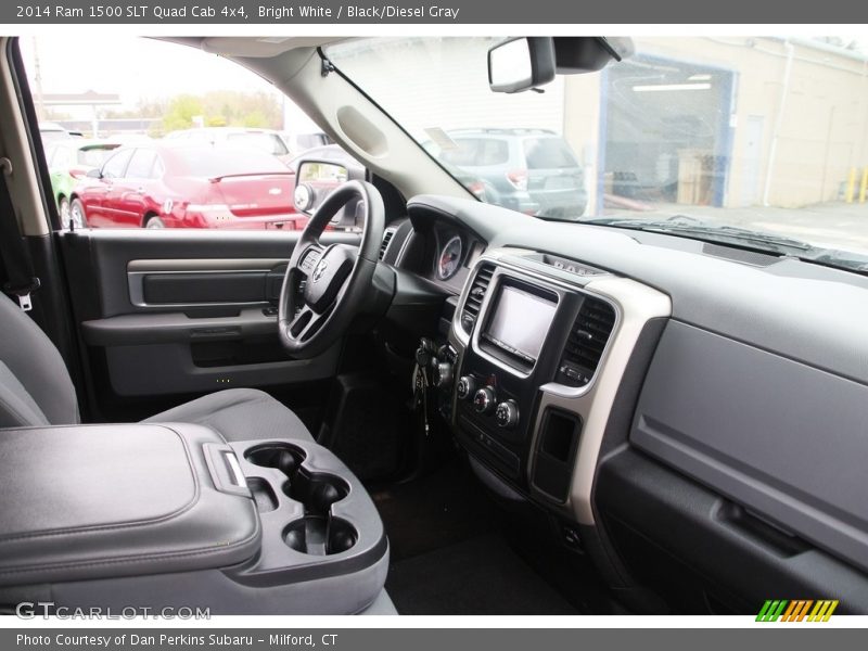 Bright White / Black/Diesel Gray 2014 Ram 1500 SLT Quad Cab 4x4