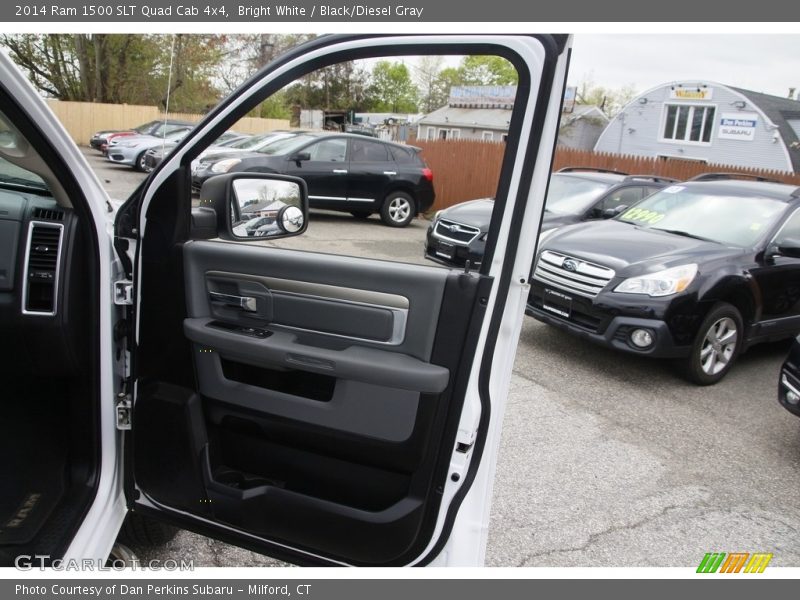 Bright White / Black/Diesel Gray 2014 Ram 1500 SLT Quad Cab 4x4