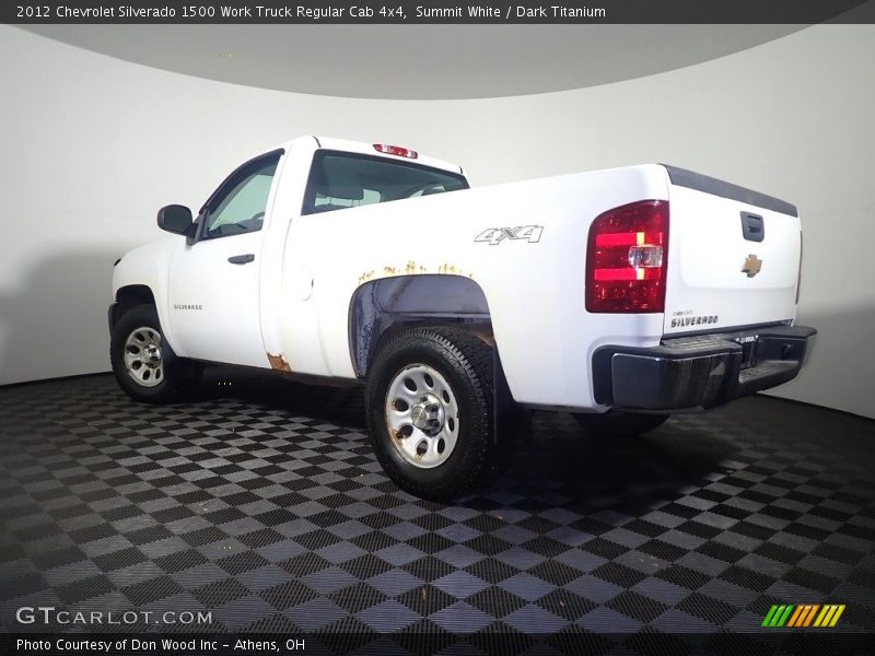Summit White / Dark Titanium 2012 Chevrolet Silverado 1500 Work Truck Regular Cab 4x4