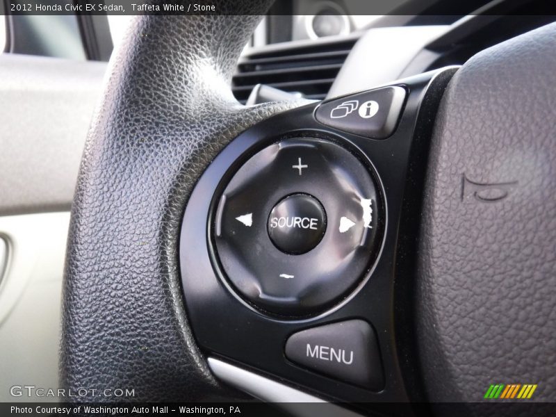 Taffeta White / Stone 2012 Honda Civic EX Sedan