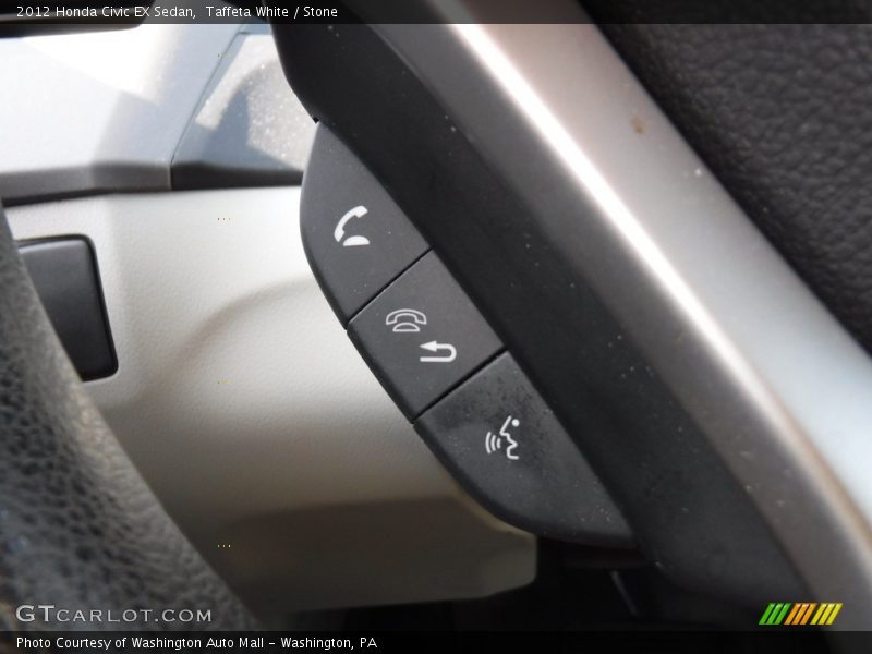 Taffeta White / Stone 2012 Honda Civic EX Sedan