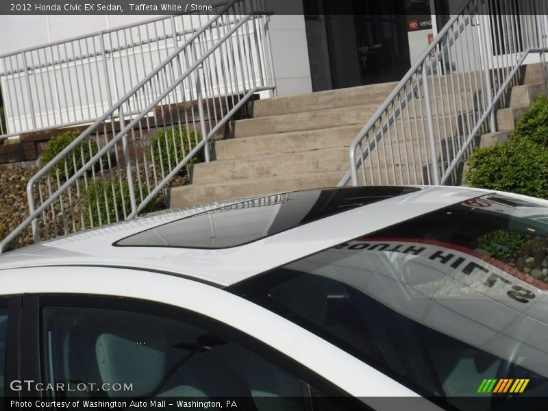 Taffeta White / Stone 2012 Honda Civic EX Sedan