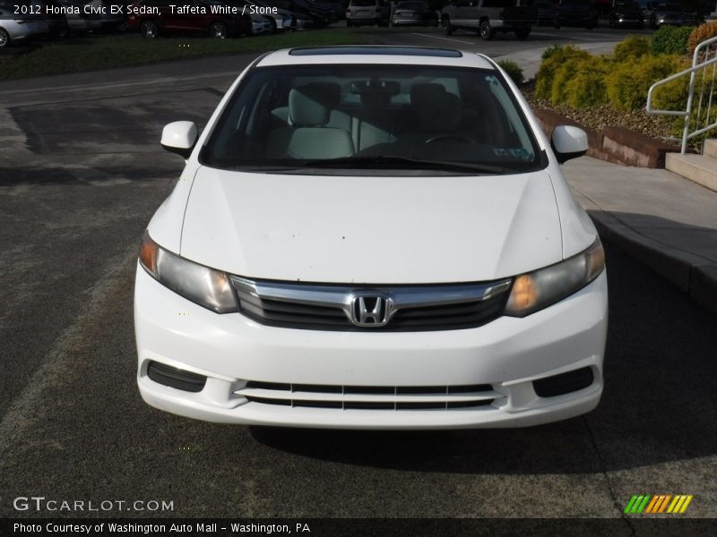 Taffeta White / Stone 2012 Honda Civic EX Sedan