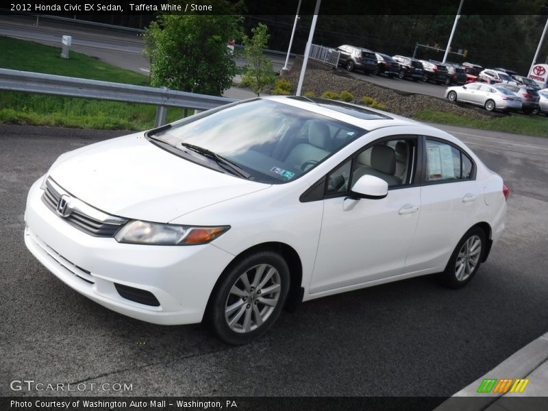 Taffeta White / Stone 2012 Honda Civic EX Sedan