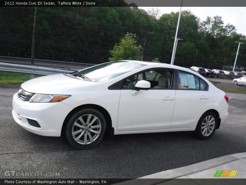Taffeta White / Stone 2012 Honda Civic EX Sedan