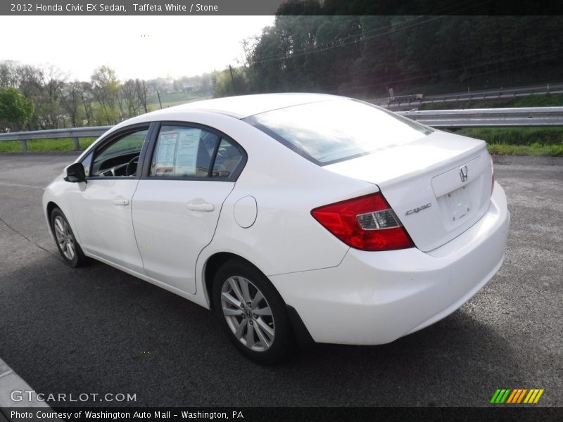 Taffeta White / Stone 2012 Honda Civic EX Sedan