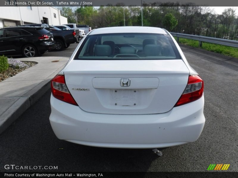 Taffeta White / Stone 2012 Honda Civic EX Sedan