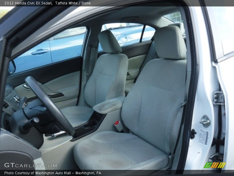 Taffeta White / Stone 2012 Honda Civic EX Sedan