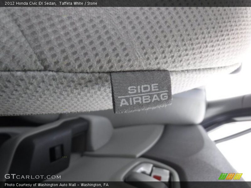 Taffeta White / Stone 2012 Honda Civic EX Sedan