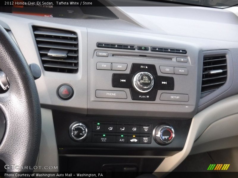 Taffeta White / Stone 2012 Honda Civic EX Sedan