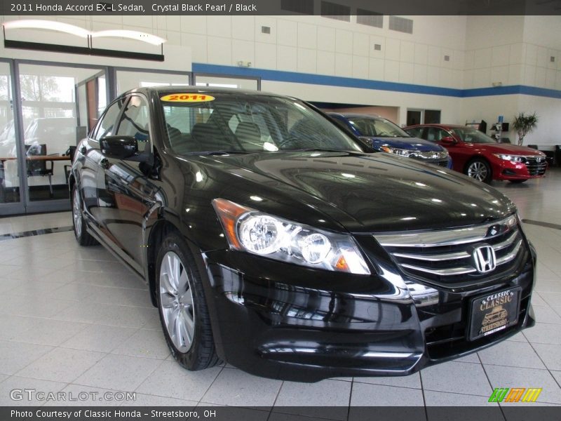 Crystal Black Pearl / Black 2011 Honda Accord EX-L Sedan