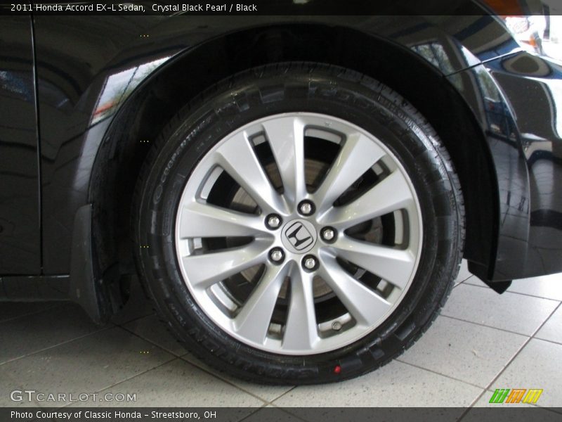Crystal Black Pearl / Black 2011 Honda Accord EX-L Sedan