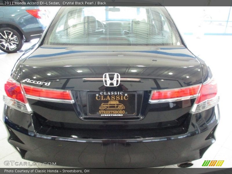 Crystal Black Pearl / Black 2011 Honda Accord EX-L Sedan