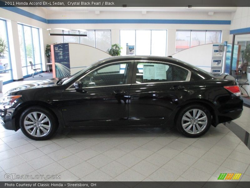 Crystal Black Pearl / Black 2011 Honda Accord EX-L Sedan