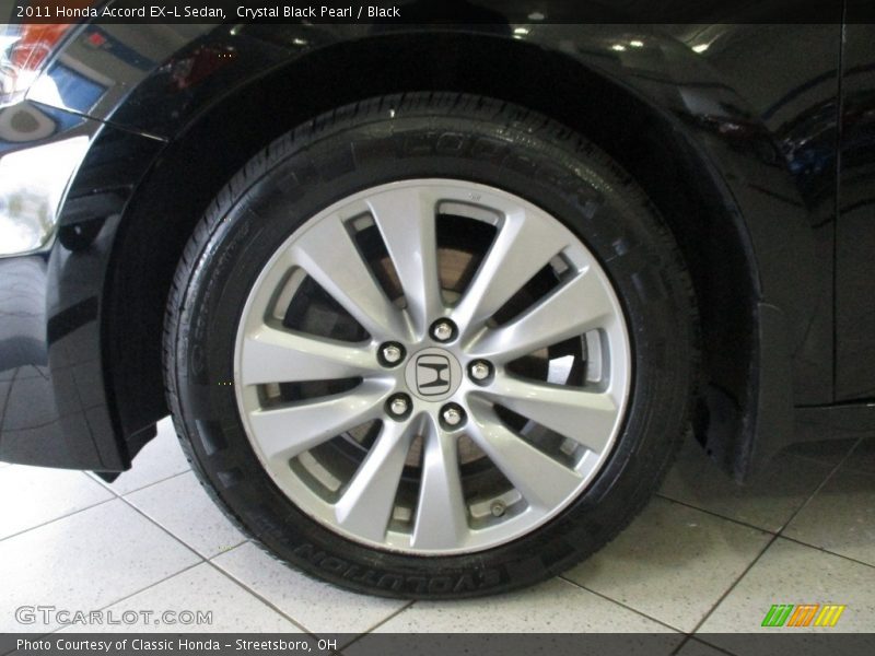 Crystal Black Pearl / Black 2011 Honda Accord EX-L Sedan