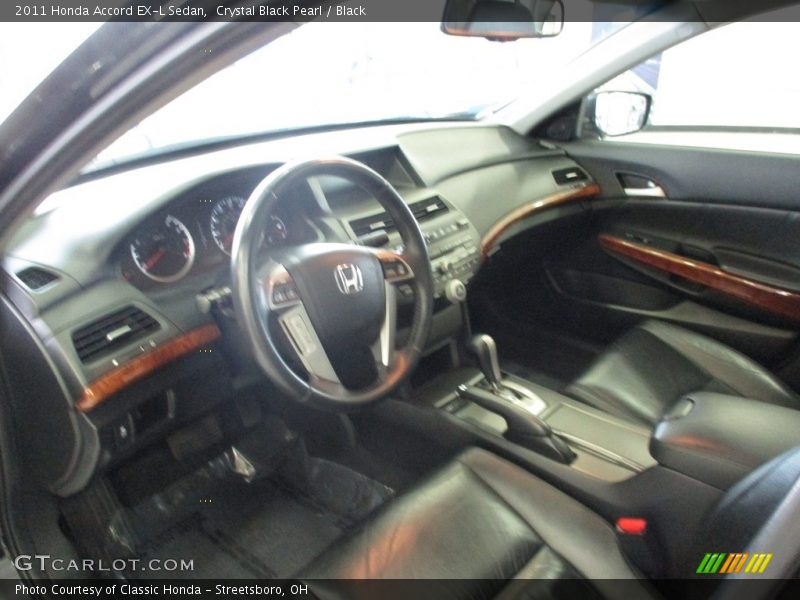 Crystal Black Pearl / Black 2011 Honda Accord EX-L Sedan
