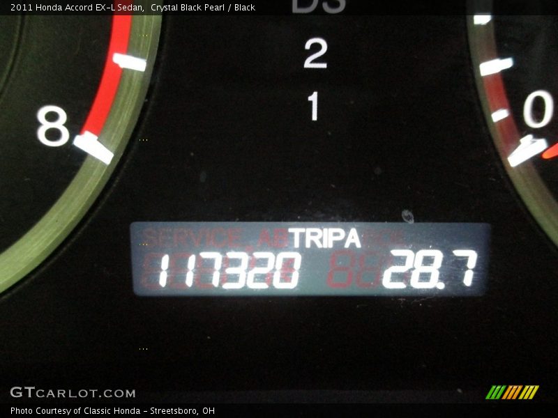 Crystal Black Pearl / Black 2011 Honda Accord EX-L Sedan