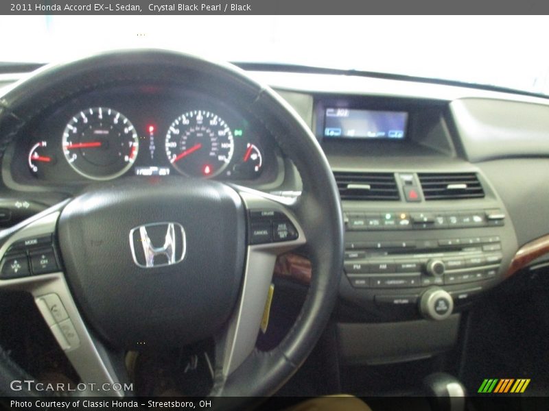 Crystal Black Pearl / Black 2011 Honda Accord EX-L Sedan