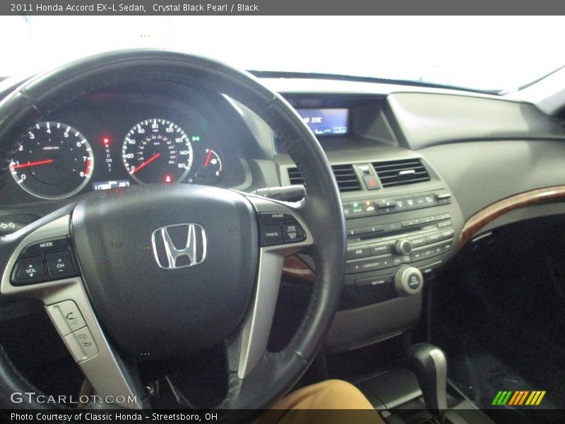 Crystal Black Pearl / Black 2011 Honda Accord EX-L Sedan