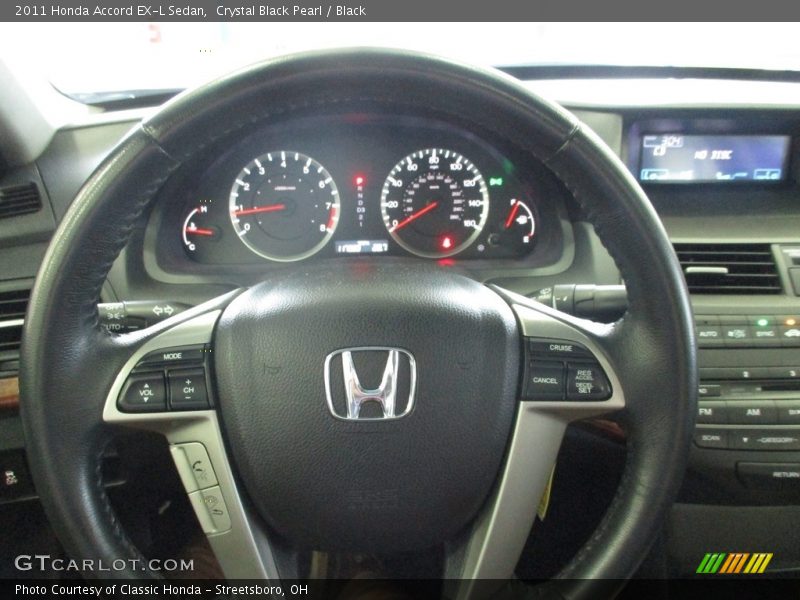 Crystal Black Pearl / Black 2011 Honda Accord EX-L Sedan