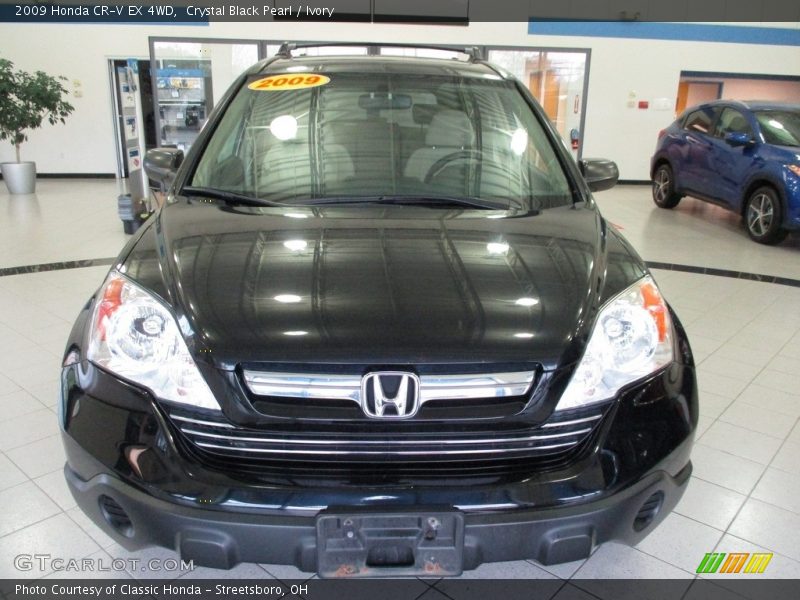 Crystal Black Pearl / Ivory 2009 Honda CR-V EX 4WD