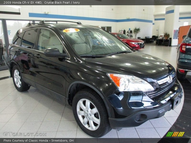 Crystal Black Pearl / Ivory 2009 Honda CR-V EX 4WD