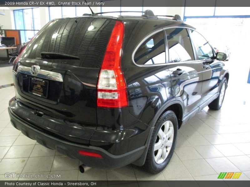 Crystal Black Pearl / Ivory 2009 Honda CR-V EX 4WD