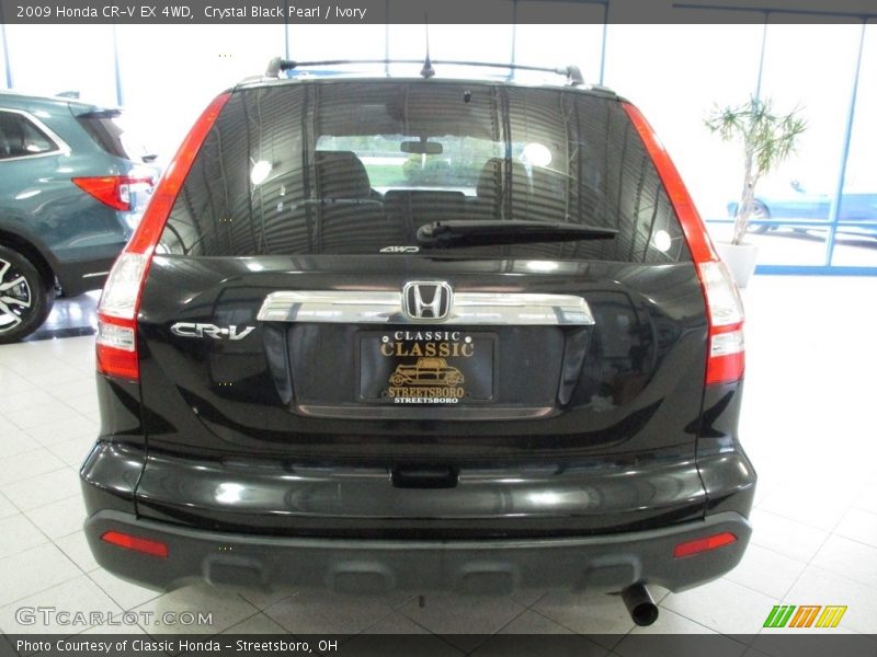 Crystal Black Pearl / Ivory 2009 Honda CR-V EX 4WD