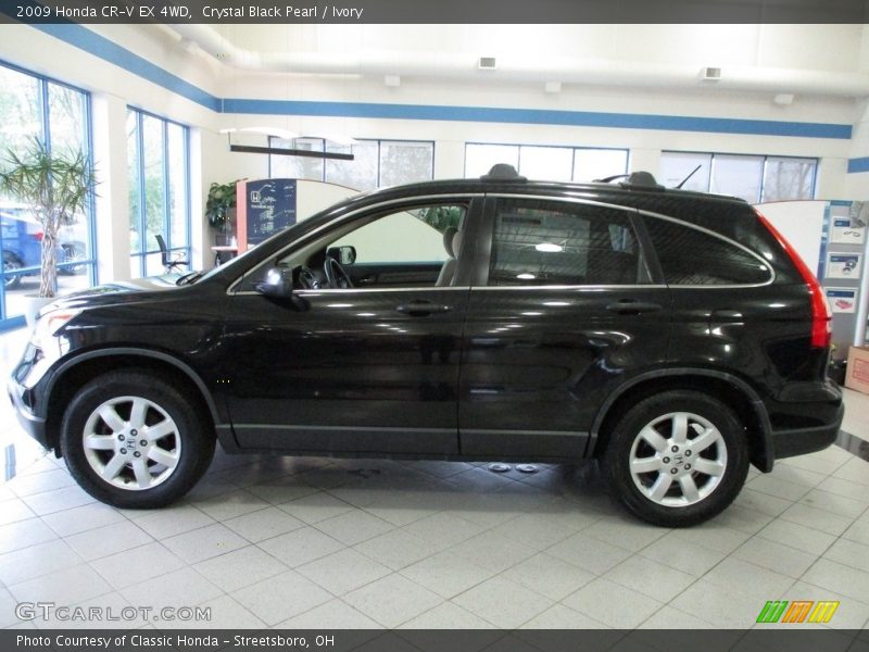 Crystal Black Pearl / Ivory 2009 Honda CR-V EX 4WD