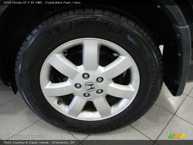 Crystal Black Pearl / Ivory 2009 Honda CR-V EX 4WD